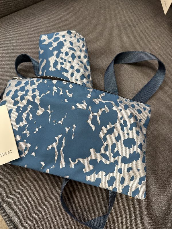 Pertegaz paraguas plegable com bolsita azul estampada - Imagen 2