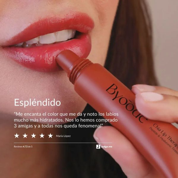 Byoode Bálsamo labial hidratante con péptidos y color